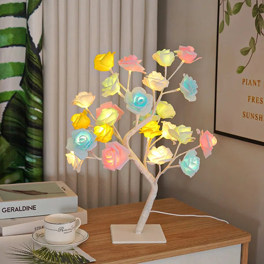 Multicolor Rose Tree Lamp