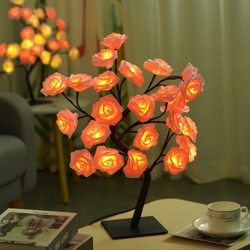 Pink Rose Tree Lamp